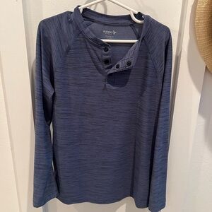 Old Navy Active Blue Henley Shirt